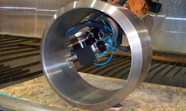 Job Shop Empowered by 5-Axis Waterjet, Mastercam, and a Robotic Arm