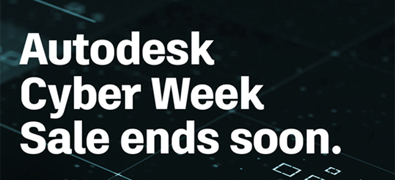 Från 25 november till 1 december finns en Cyber Week-kampanj på Autodesks produkter!