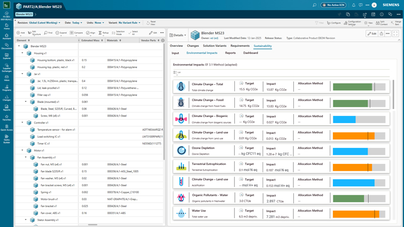 Siemens drives sustainable product development with AI-powered Lifecycle Assessment software