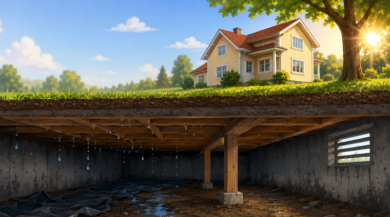 Klimatet ökar fuktrisken i svenska krypgrunder – så förebygger du sommarkondens